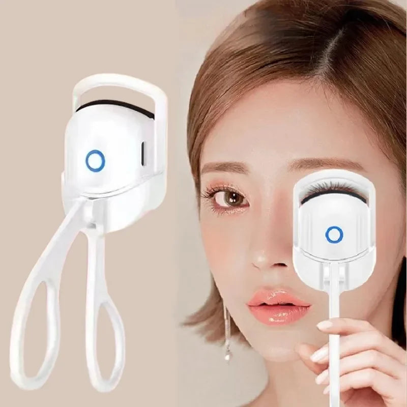 Portable Electric Heated Eyelash Curler Comb Eye Lash Perm Long Lasting Eyelashes Curls Thermal Eyelash Curler Makeup Tools