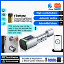 Tuya/ TTLock App Control Bluetooth Fingerprint Door Lock Cylinder Biometric Electronic Smart Lock Digital Keyless Replace