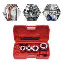 Pipe Threading Kit BSPT Thread Cutting Steel Threader Plumbers Set with 4/6 Threading Dies Manual Pipe Threader Tool Kit