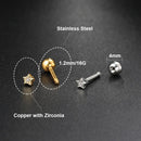 Snake Helix Piercing Earring For Women Star Tragus Daith Ear Hoop Ring Lobe Cartilage Piercing Earring Stainless Steel Jewlery