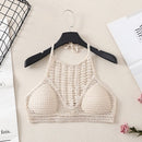 summer holiday beach camis lady sexy tassels crochet camisole women sexy tassels bikini camis female crochet halter bikini tops