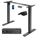 WOLTU Height Adjustable Stand Up Desk Bracket Electric Lifting Desk Frame with USB Charging Port Memory Control for Home Office