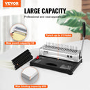 VEVOR Binding Machine Comb Binding Machine 21Holes Binding 450 Sheets Book Binder Machine with 100 PCS 3/8'' Comb Binding Spines