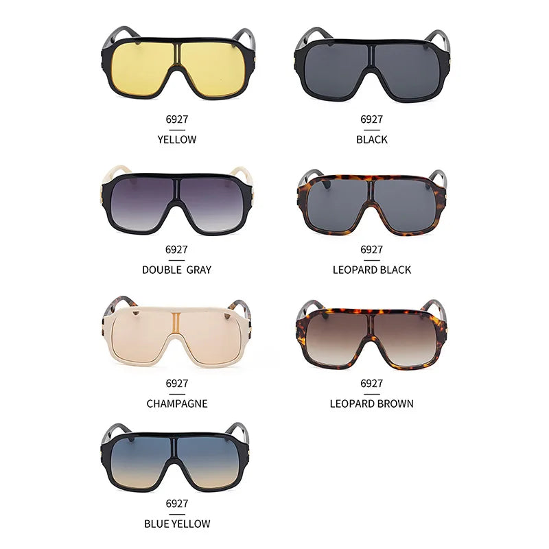 Vintage Oversized Square Sunglasses Men Luxury Brand Designer Sun Glasses Fashion Women Classic Big Frame Driving Uv400 Eyewear
