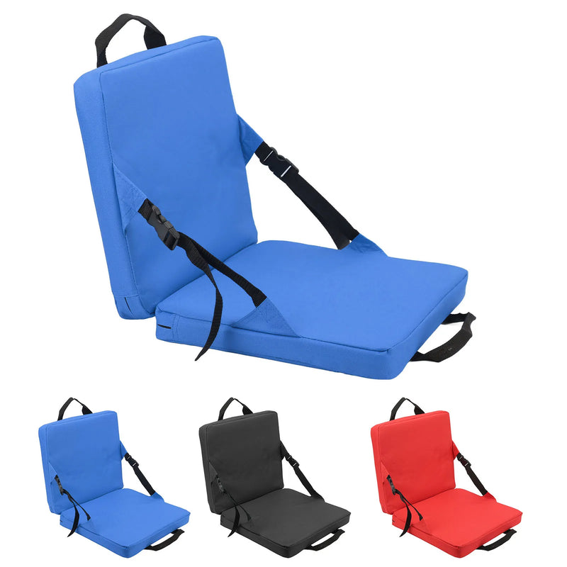 Portable  Pads Foldable Chair with Backrest Soft Sponge Cushion Back Chair for Stadium and Beach