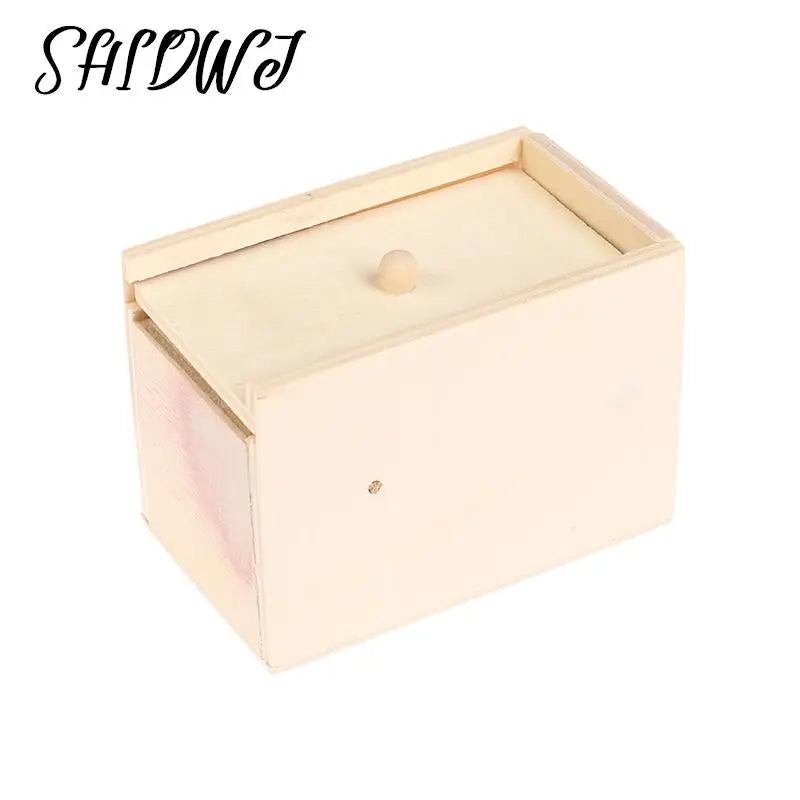 Wooden Prank Trick Practical Joke Home Scare Toy Box Gag Spider Kid Parents Friend Funny Play Joke Gift Box Car Decoration