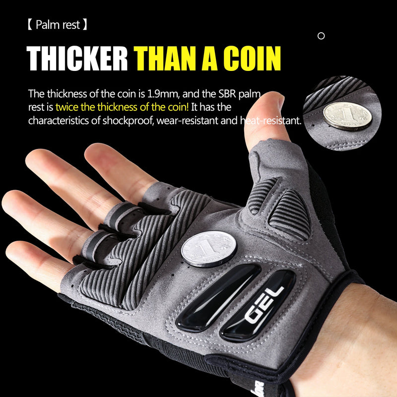 Half Finger Outdoor Cycling Anti Slip Anti Sweat Men Women Half Finger Gloves Breathable Anti Shock Sports Gloves