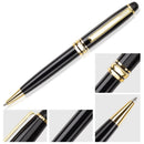 Retractable Metal Ballpoint Pen Gel Ink Pen Fine Point Black for shell Smooth Wr