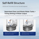 Automatic cat water fountain self refilling and pouring pet water dispenser silent wireless pet drinking fountain Large capacity