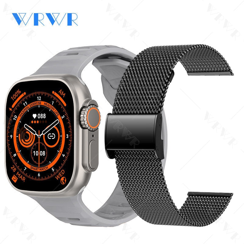 2023 Smart Watch Ultra Series 8 NFC Smartwatch Men Women Bluetooth Calls Wireless Charging Fitness Bracelet 2 Inch HD Screen