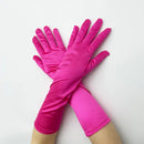 38CM Satin High Elasticity Solid Women Halloween Cosplay Stage Performance Etiquette Gloves Sun Protection Sunscreen Fashion
