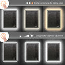 LED Backlit Mirror Bathroom Vanity with Lights,Anti-Fog,Dimmable,CRI90+,Touch Button,Water Proof,Horizontal/Vertical