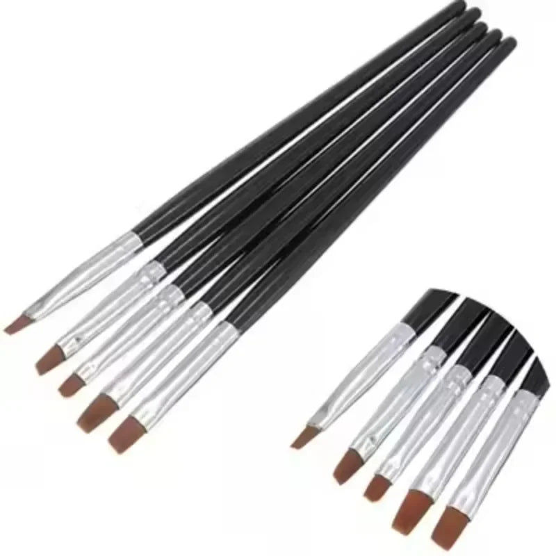 5 Pcs Dental Resin Brush Pens Dentistry Shaping For Adhesive Porcelain Teeth Composite Cement Adhesive Dentist Oral Tools