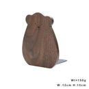 1pc Walnut Wood Bookends L-shaped Desk Organizer Desktop Book Holder School Stationery Office Accessories Nature Wood Book Stand