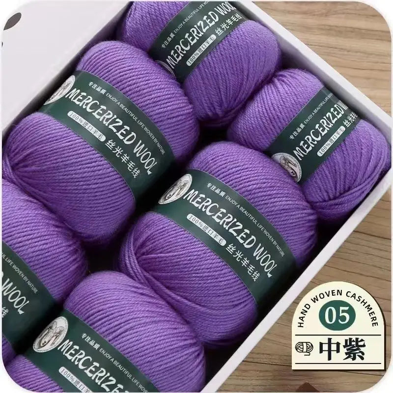 Hand-knitted Mongolian Cashmere Yarn for Cardigan Hat and Sweater, Worsted Woolen Wool, Hand-knitted Thread, 100g