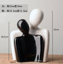 Kreative abstrakte Figuren, Paar-Ornamente, mattierte Keramik-Heimdeko, nordische moderne Kunstskulptur, Handwerk, Hochzeitsgeschenke