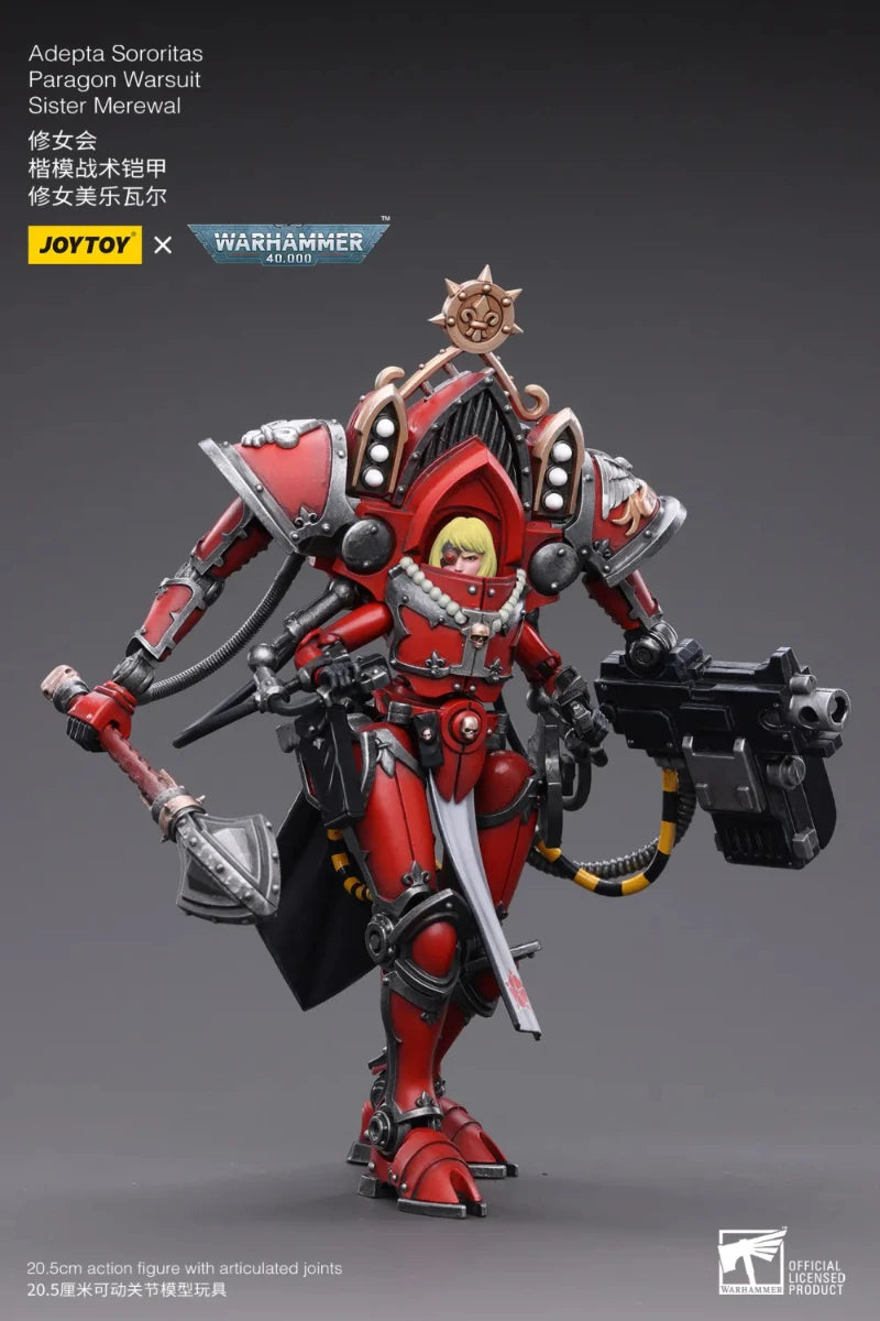 In Stock JOYTOY Warhammer 40K Adepta Sororitas Paragon Warsuit Sister Merewal 1:18 Action Figure,Collection Model Gift