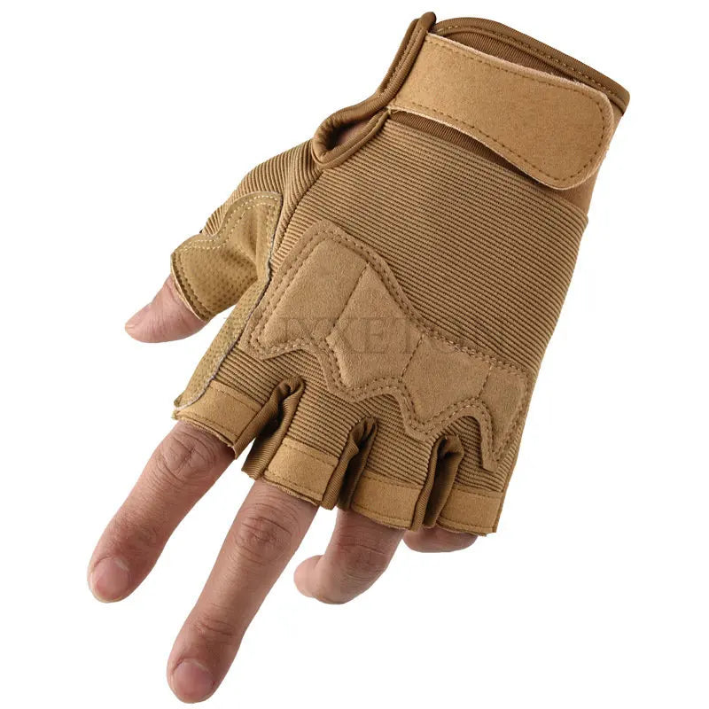 Camouflage Military Army Shooting Fingerless Gloves Bike Motocycle Cycling Gloves Plus Size M-XL Men Tactical Gloves Hot