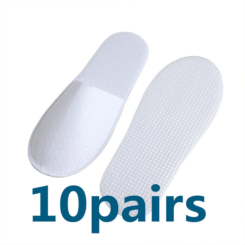 10 Pairs Lot Hotel Slippers Men Womens Top Quality Velvet Travel Disposable Cotton Home Hospitality Shoes Cheap SPA Guest Slides