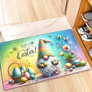 1Pc Lovely Gnome Print Door Mat Easter Motif Entrance Pad Washable Bath Rug Area Carpet For Kitchen Balcony Terrace Home Decor