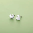 TrustDavis New 925 Sterling Silver Fashion Asymmetric Cute Little Devil Stud Earrings For Women Fine Anniversary Gift DS169