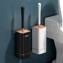 Toilettenbürste TPR Silikon Zuhause Ohne Tote Ecke Reinigungsbürste WC Reinigungsgerät Wandmontage Toilettenbürste Bad-Accessoires
