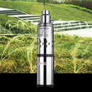 12/24V Solar Water Pump Submersible Pump Pond Irrigation Pump Deep Well 180/200W