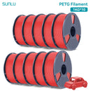 SUNLU 10KG PETG/ABS Filamente 10 Rollen 3D-Filament 1KG/Rolle 1.75mm 100% Filament ordentlich aufgereiht für den 3D-Druck aus der EU USA