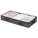 Underbed  Collapsible Storage Bin with Clear Window Zippered Organizer for Clothes Linen Blanket Sweater