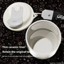 410ml Ceramic Liner Thermos Coffee Cup Double Wall Stainless Steel Vacuum Insulated Thermos For Coffee Thermal Mug Tumbler Gift