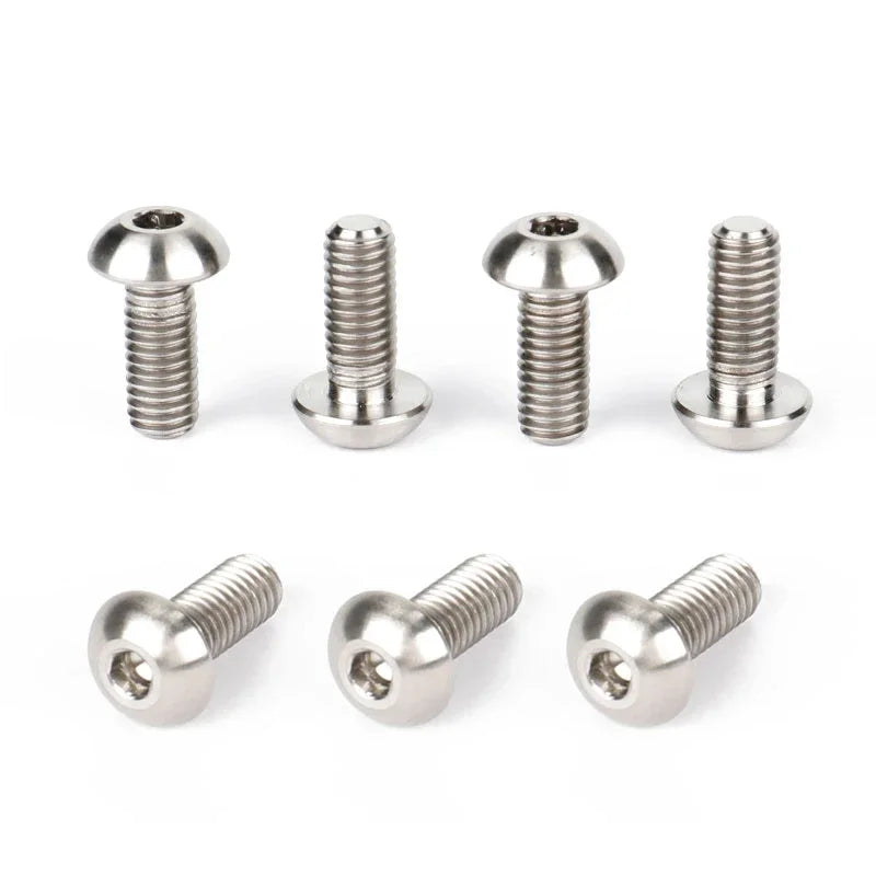 Titanium TC4 Bolts M5x12mm Hex Head for Bicycle Bottle Cage Install MTB Road Bike Ultralight Ti Parts Cycling Accessories