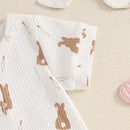 Toddler Boy Easter Casual Romper Short Sleeve Chick Print Jumpsuit with Matching Hat and Socks Set