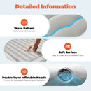 Air Travel Bed Flocking Bed SUV/Car 2 Pillow For Camping Inflatable Mattress Car Truck Black/Grey/Beige