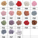 50pcs Mini Pearl Plastic Stamens Artificial Flowers Fruit Stamens Cherry for Wedding Christmas DIY Gift Box Wreaths Decoration