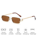Unisex Half Frame Square Premium Sunglasses Trendy and Personalized UV Resistant Travel Beach Walk The Show Shades Glasses