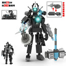 Skibidi Toilet Clock Man Building Blocks Toys Cameraman Speakerman Monitor Titan Tv Man Juguetes Brick Model Toys Gift For Kids