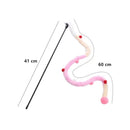 Cat Toy Feather Cat Teaser Wand Cat Interactive Toys Funny Caterpillar Colorful Rod Christmas Hairball Teaser Wand Pet Supplies