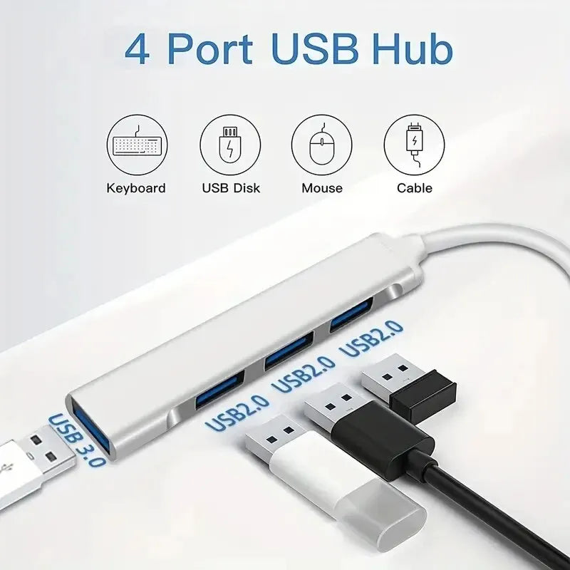 Boost Your Productivity with This 4-in-1 USB C Hub - Compatible with MacBook, Mac Pro, Mac Mini, IMac, Surface Pro, XPS, PC, Fla