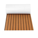 Self-Adhesive 2.4M Foam Teak Decking EVA Foam Marine Flooring Faux Boat Decking Sheet Accessories Marine Brown Black