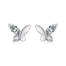 Ailmay Real 925 Sterling Silver Cute Butterfly Stud Earrings Exquisite Stackable Star Stud Earrings for Women Fashion Jewelry Va