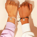 Vintage Sunflower Couple Bracelets For Women Men Handmade Braided Rope Chain Daisy Flower Charm Bangles Lucky Friendship Jewelry