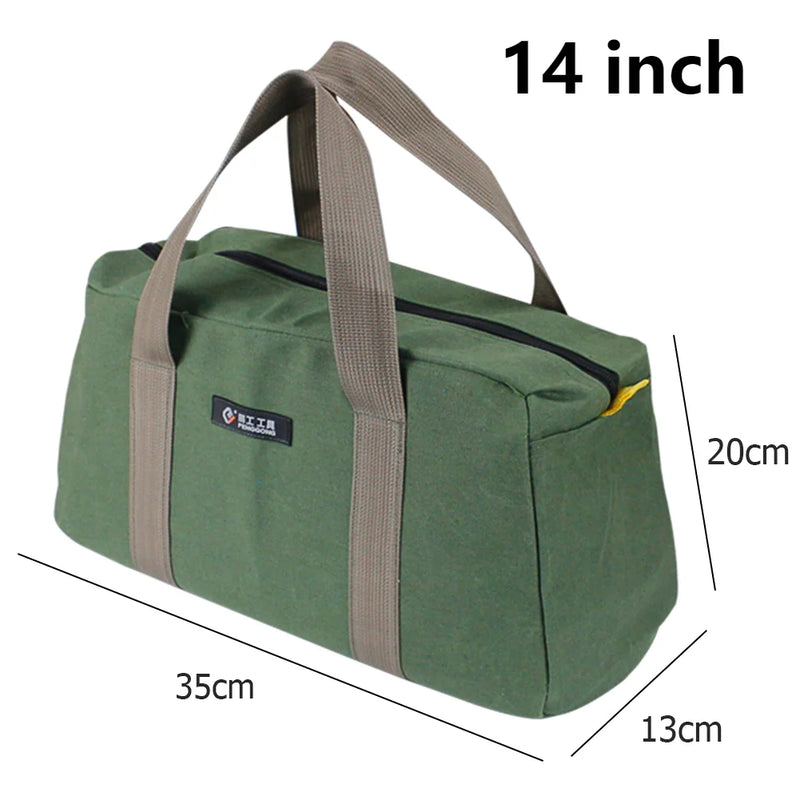 Electrician Tool Bag Thickened Canvas Pouch Tool Bags Portable Screwdriver Pliers Repair Hardware Hand Tools Storage Organizer