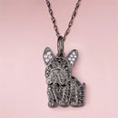 Exquisite Cute Black Bulldog Pendant Necklace for Women Elegant Pet Puppy Jewelry Animal Accessories Dog Lovers Gift