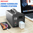 220V 200W Tragbare Solar-Generator Power Station 32000mAh USB AC Externe Ersatzbatterie Stromversorgung Ladegerät für Outdoor Camping