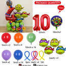 50Pcs Teenage Mutant Ninja Turtles American Animated Characters Superhero Warriors Red Numbers Birthday Party Decoration Balloon