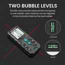 Mileseey D2 Distance Laser Meter, 40M 120m Digital Trena Measurement Instrument,Double Level Bubbles, Range Finder For Home