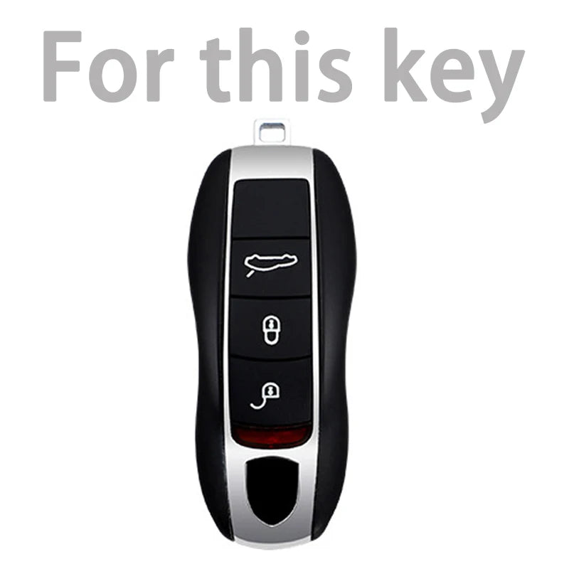 TPU Car Key Case Cover For Porsche Cayenne 958 911 Lepin 996 Macan Boxster Panamera 997 944 924 Panamera 718 971 9YA Keychain