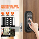 SucceBuy Mechanical Keyless Entry Door Lock Single/Double -Sided 14 Digit Keypad and Handle Embedded