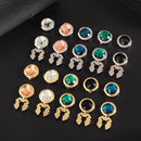 High End Crystal Round Cuffs Buttons Wedding Party Business Clothes Decoration Friend Men's Shirt Cufflinks Jewelry Gifts