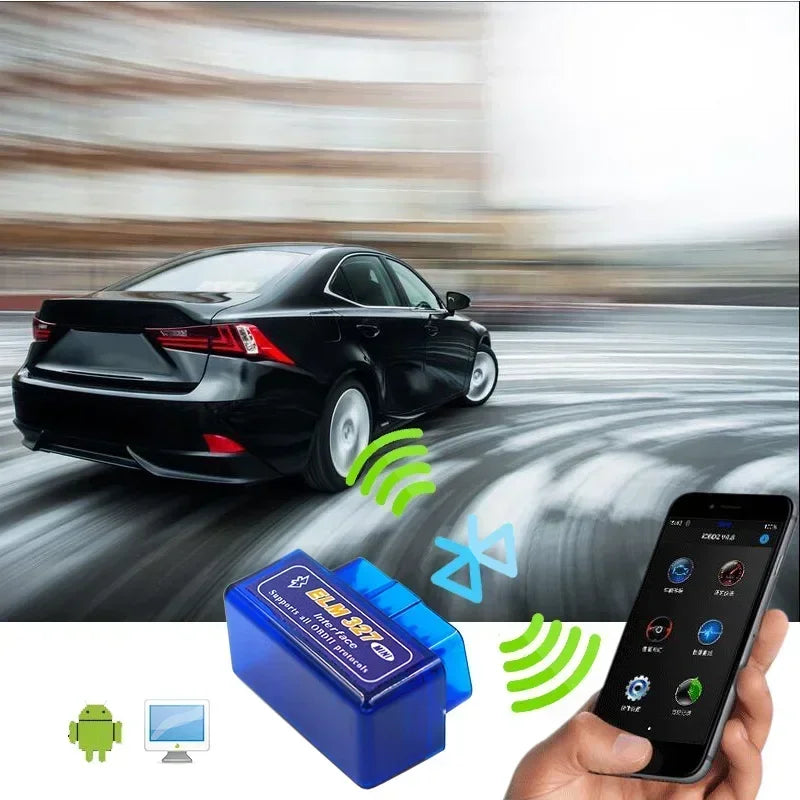 NEW PCB Super Mini ELM327 Bluetooth-Compatible V1.5/2.1 Car Scanner Code Reader Tool Car Diagnostic Tool Repair Tools Android